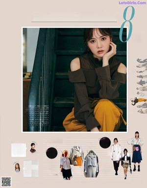 A magazine with a picture of a woman holding a lipstick.